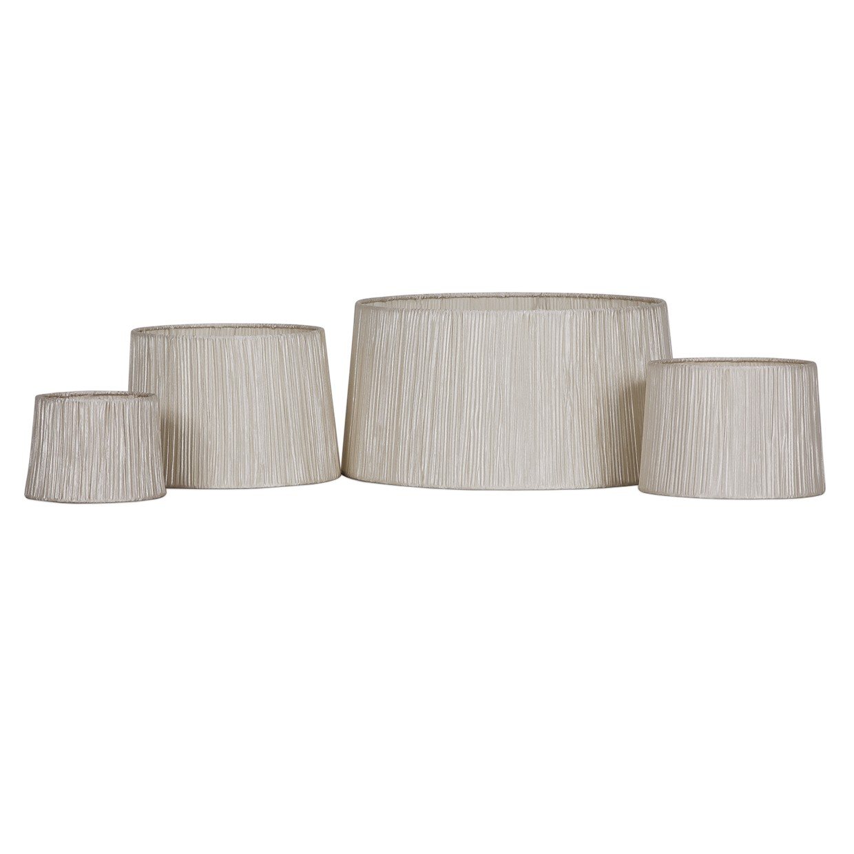 PANTALLA CONO RIZADA BEIGE E-27 40 - Imagen 8