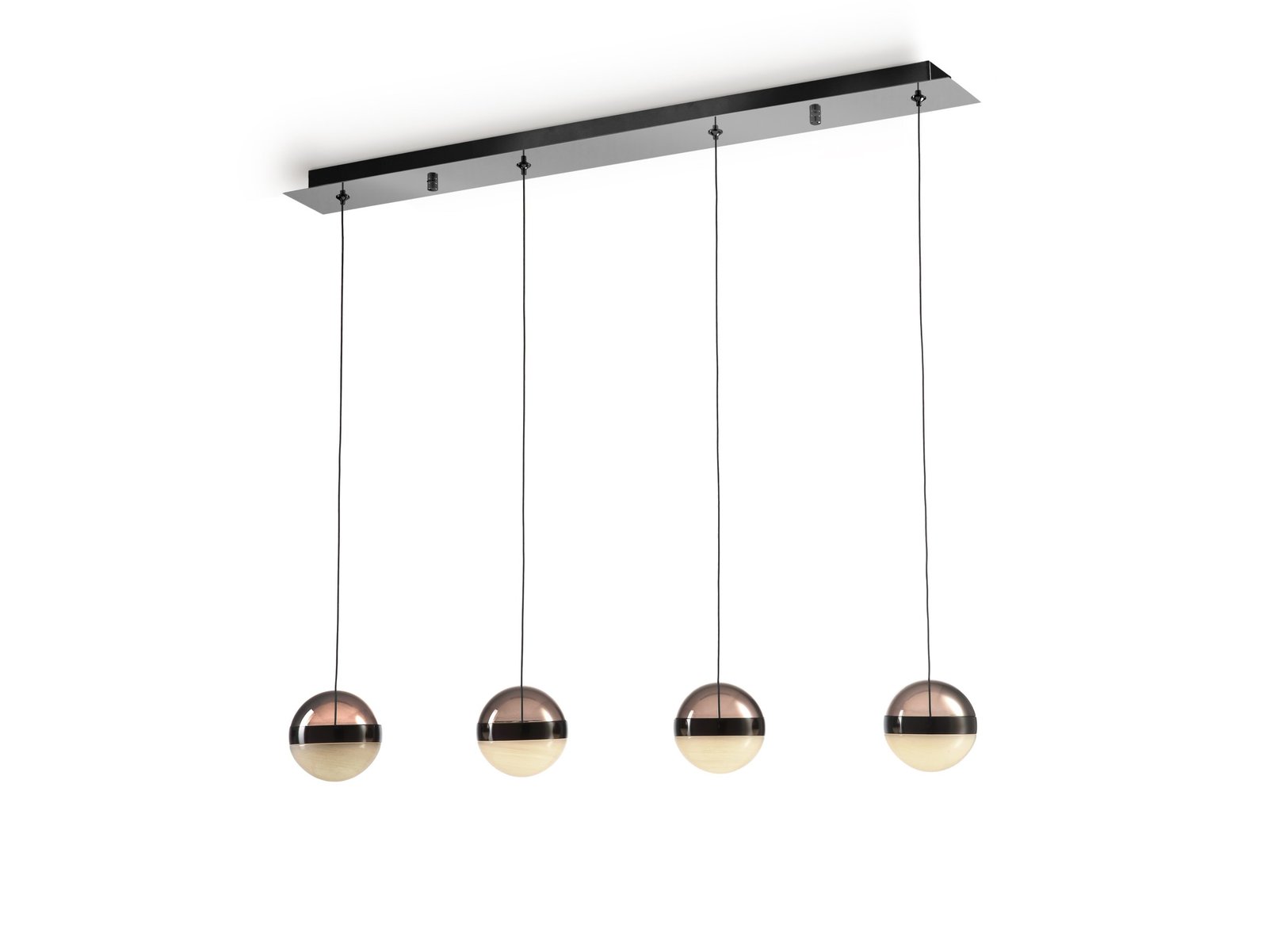 ORBES- LAMPARA 4L CROMO NEGRO D12 - Imagen 6