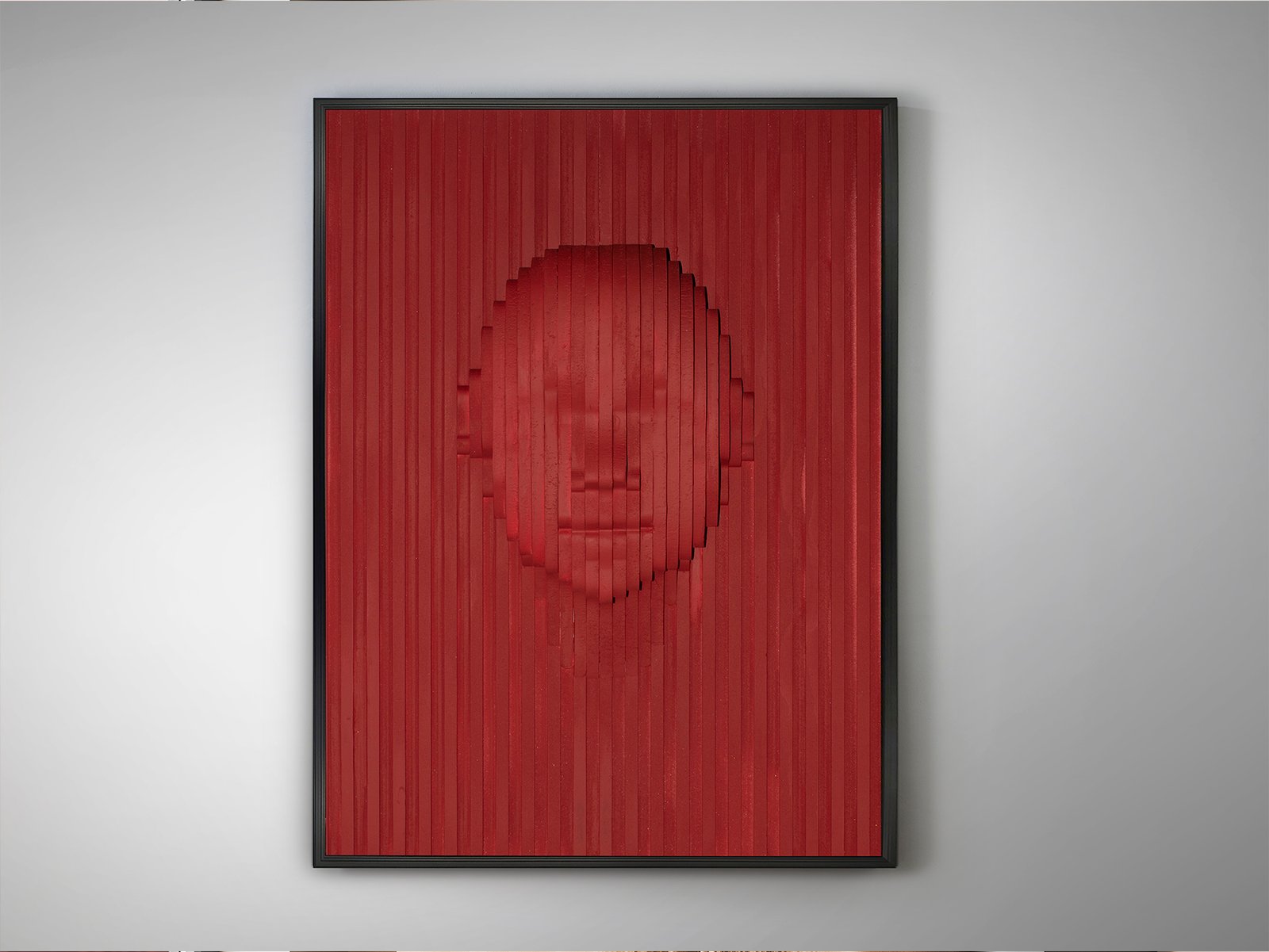 RED FACE - BAJORRELIEVE 90X120 - Imagen 3