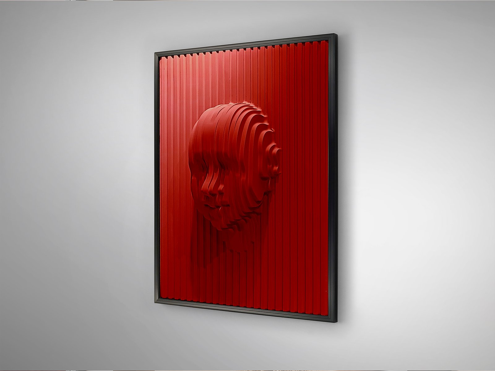 RED FACE - BAJORRELIEVE 90X120 - Imagen 4