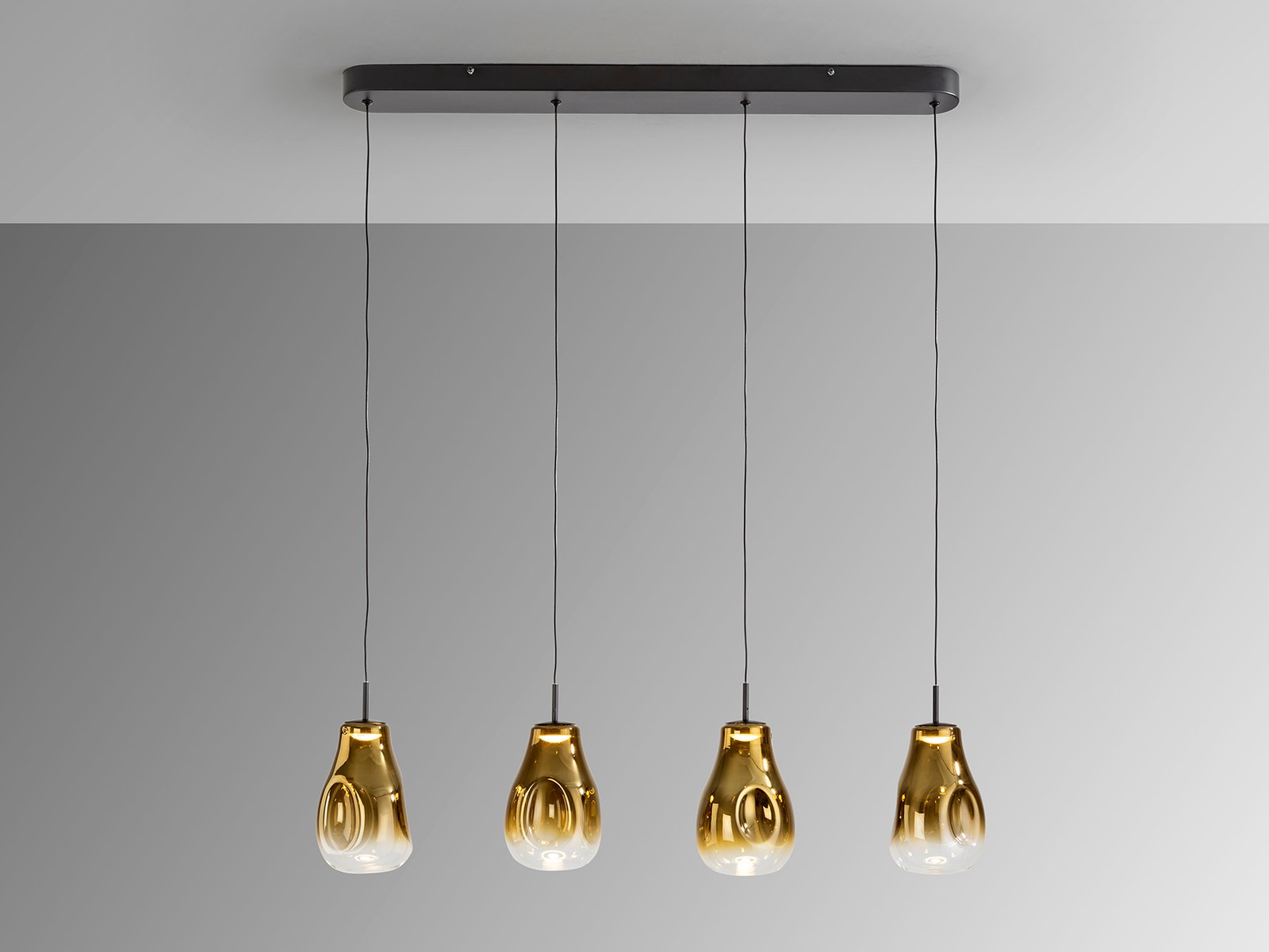 ALEDIS- LAMPARA 4L NEGRO-DORADO - Imagen 4