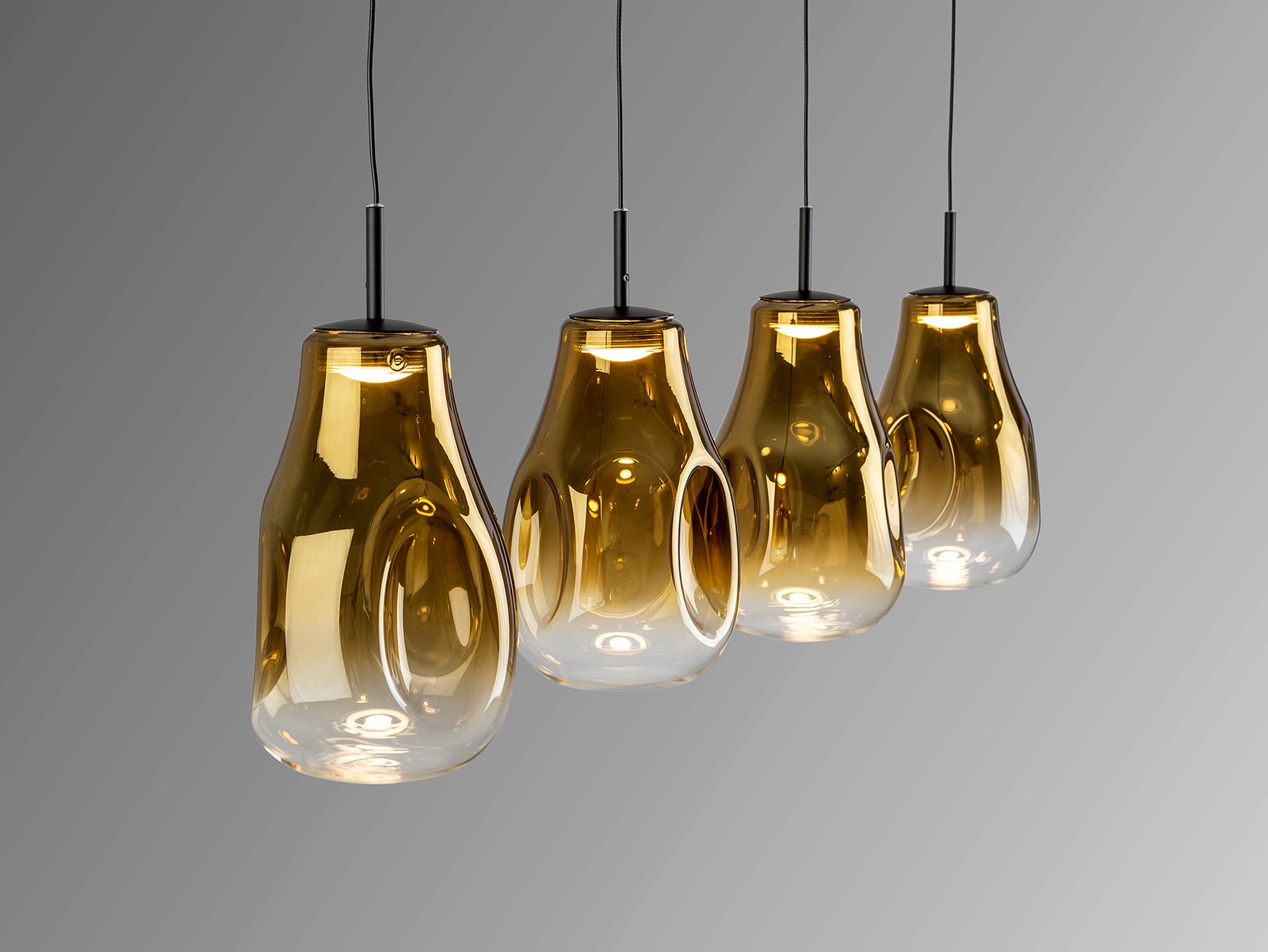 ALEDIS- LAMPARA 4L NEGRO-DORADO - Imagen 6