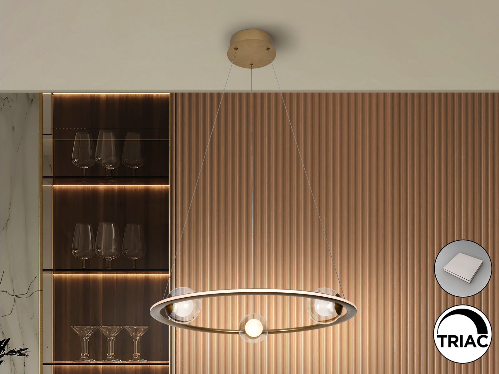 TIRSA- LAMPARA BRONCE D60