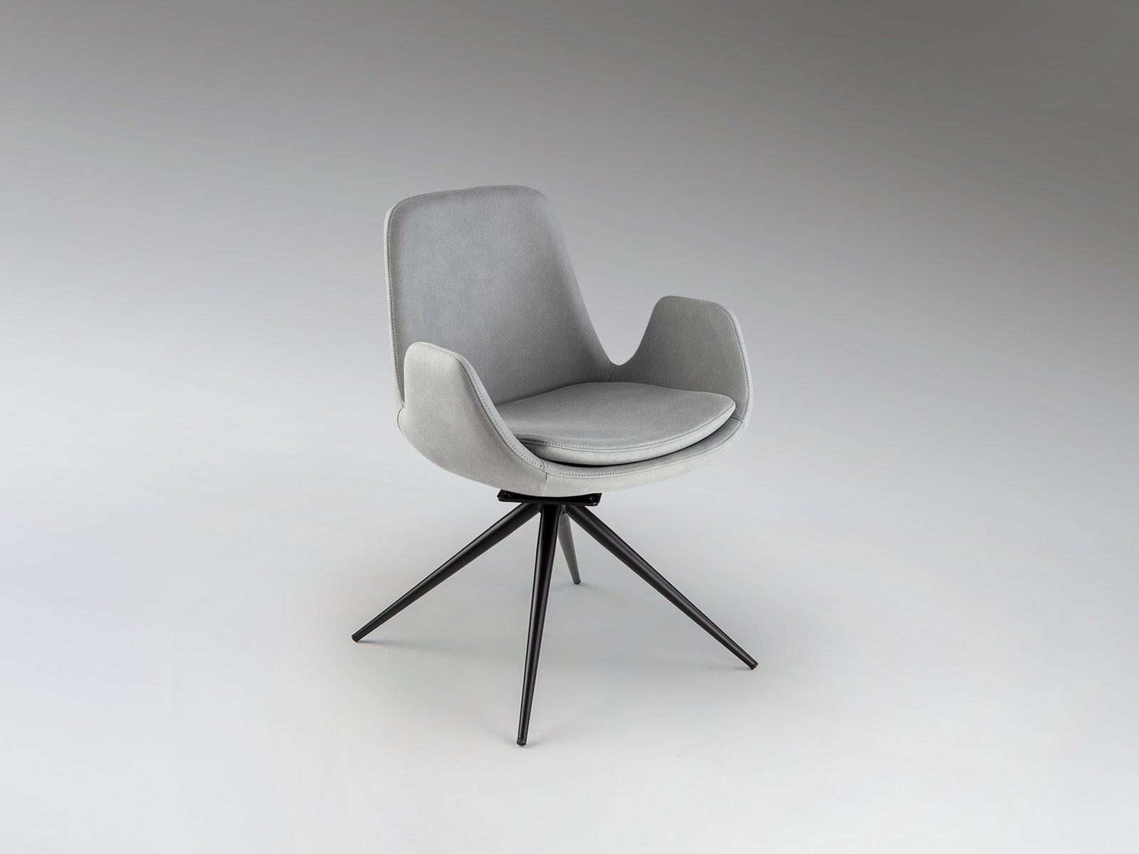ZUNA- SILLA GIRATORIA GRIS CLARO
