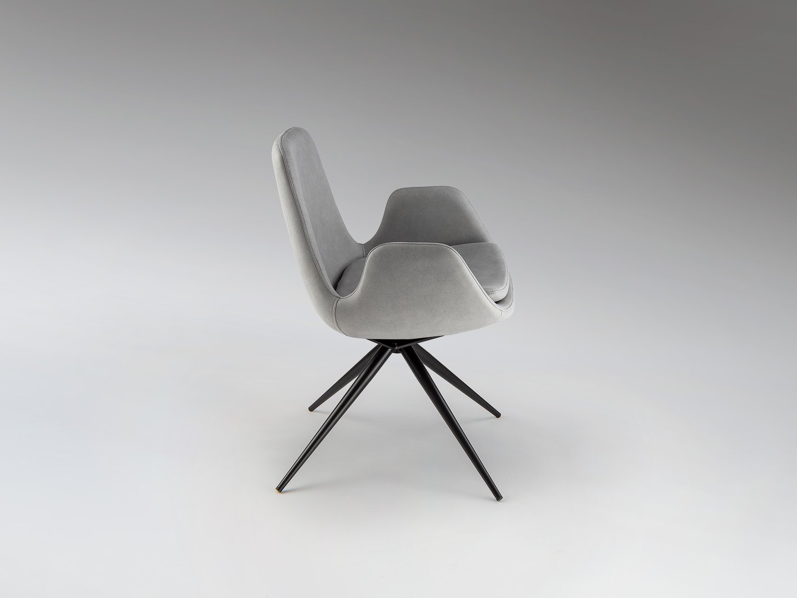 ZUNA- SILLA GIRATORIA GRIS CLARO - Imagen 2