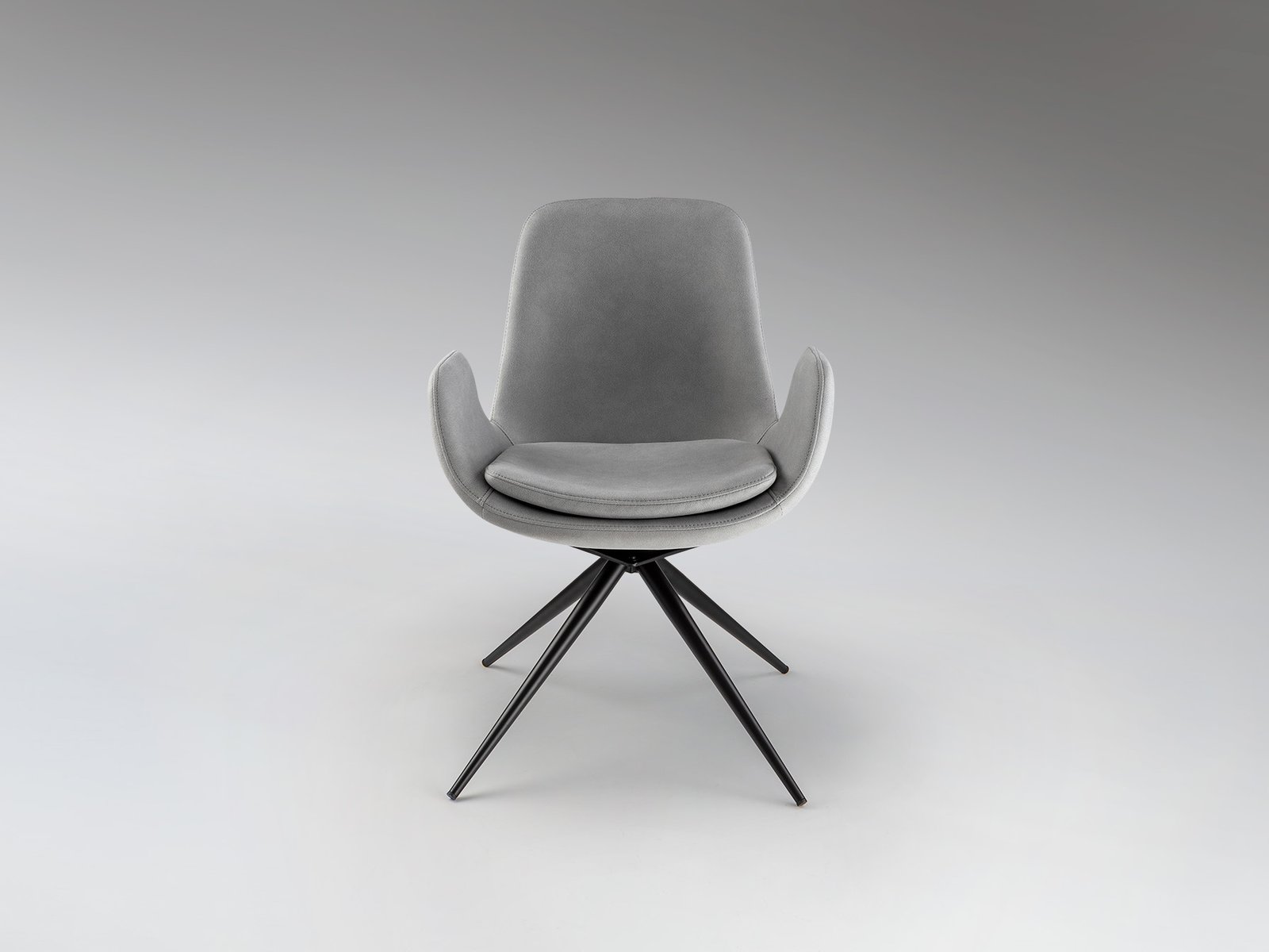 ZUNA- SILLA GIRATORIA GRIS CLARO - Imagen 6