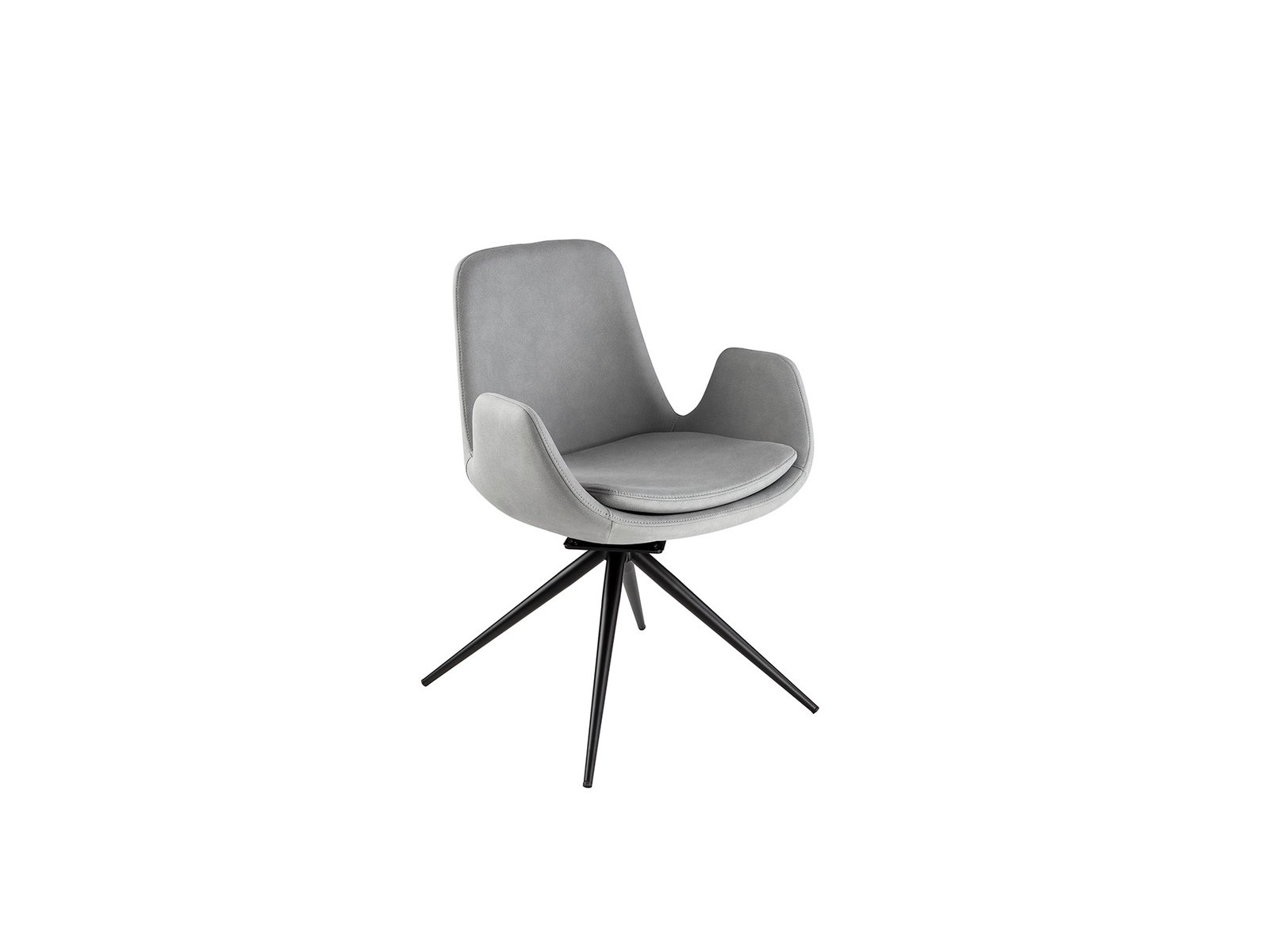 ZUNA- SILLA GIRATORIA GRIS CLARO - Imagen 7