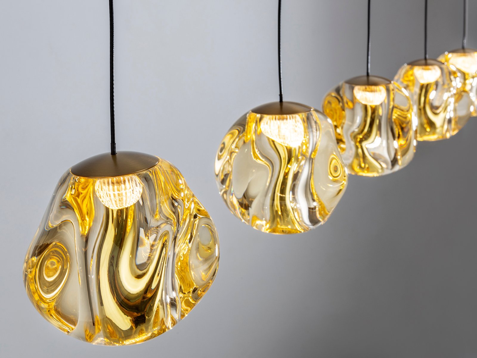 ZARIA- LAMP 5L- NEGRO/BRONCE/AMBAR DIM - Imagen 5