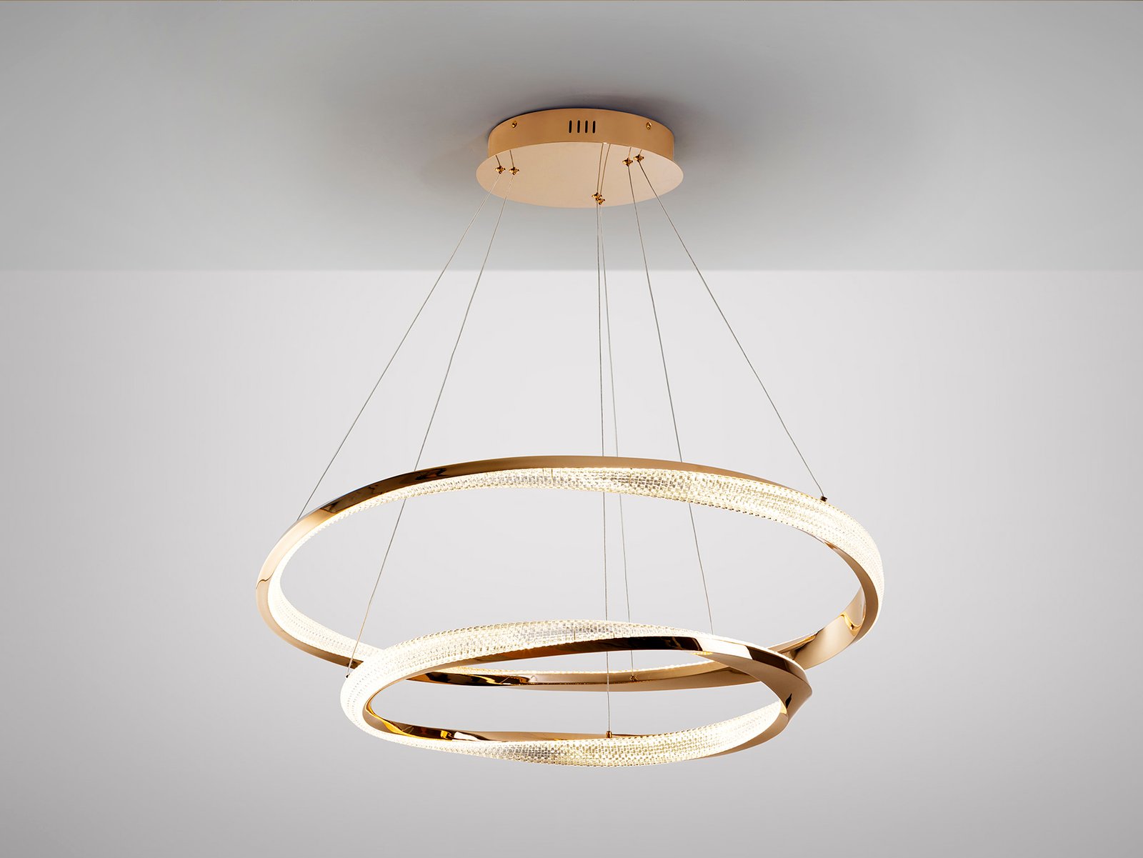 ORBITAS- LAMPARA 2 AROS ORO - Imagen 7