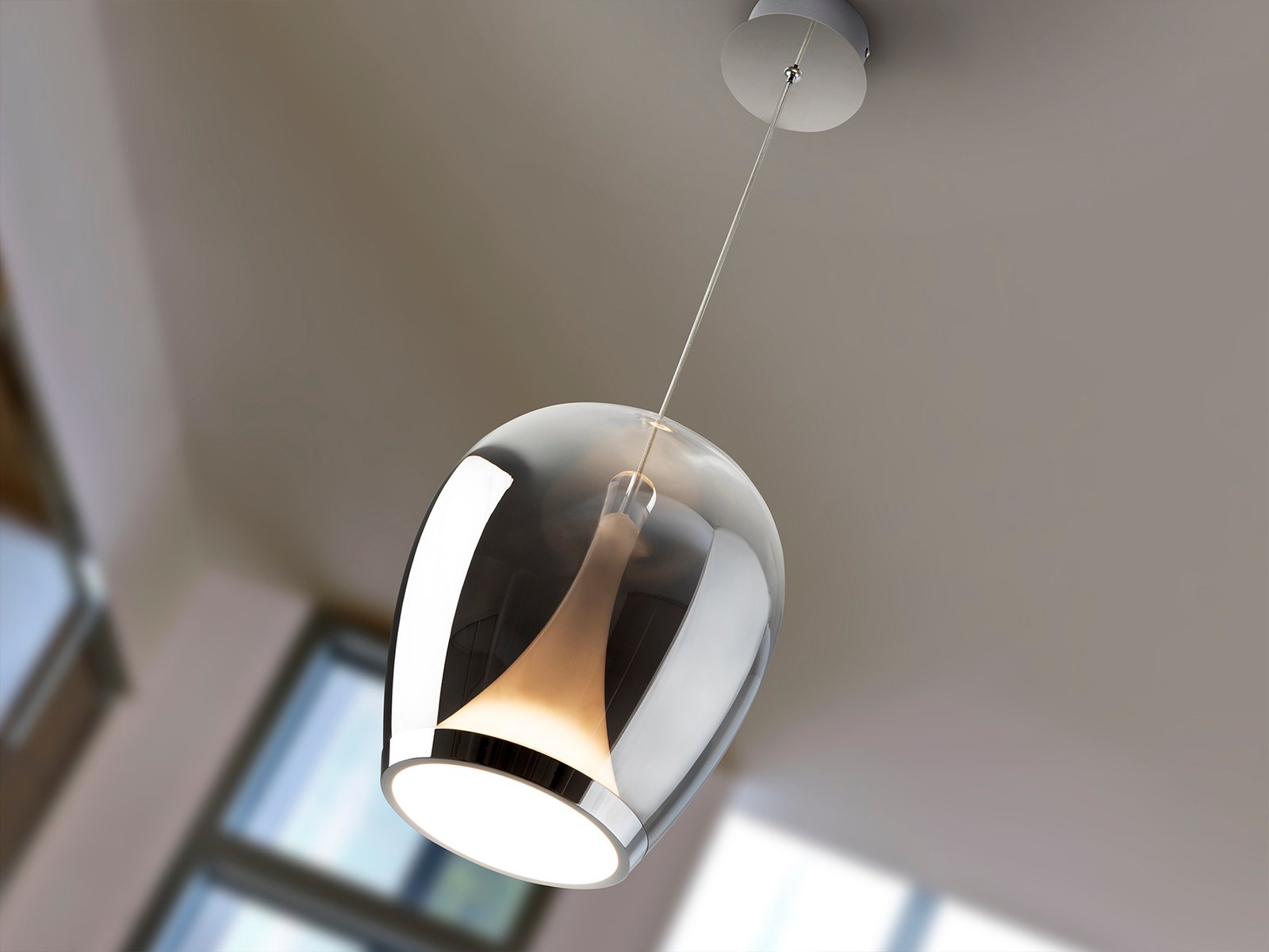 SUSPIRO- LAMPARA CROMO/SMOKY D25 - Imagen 3