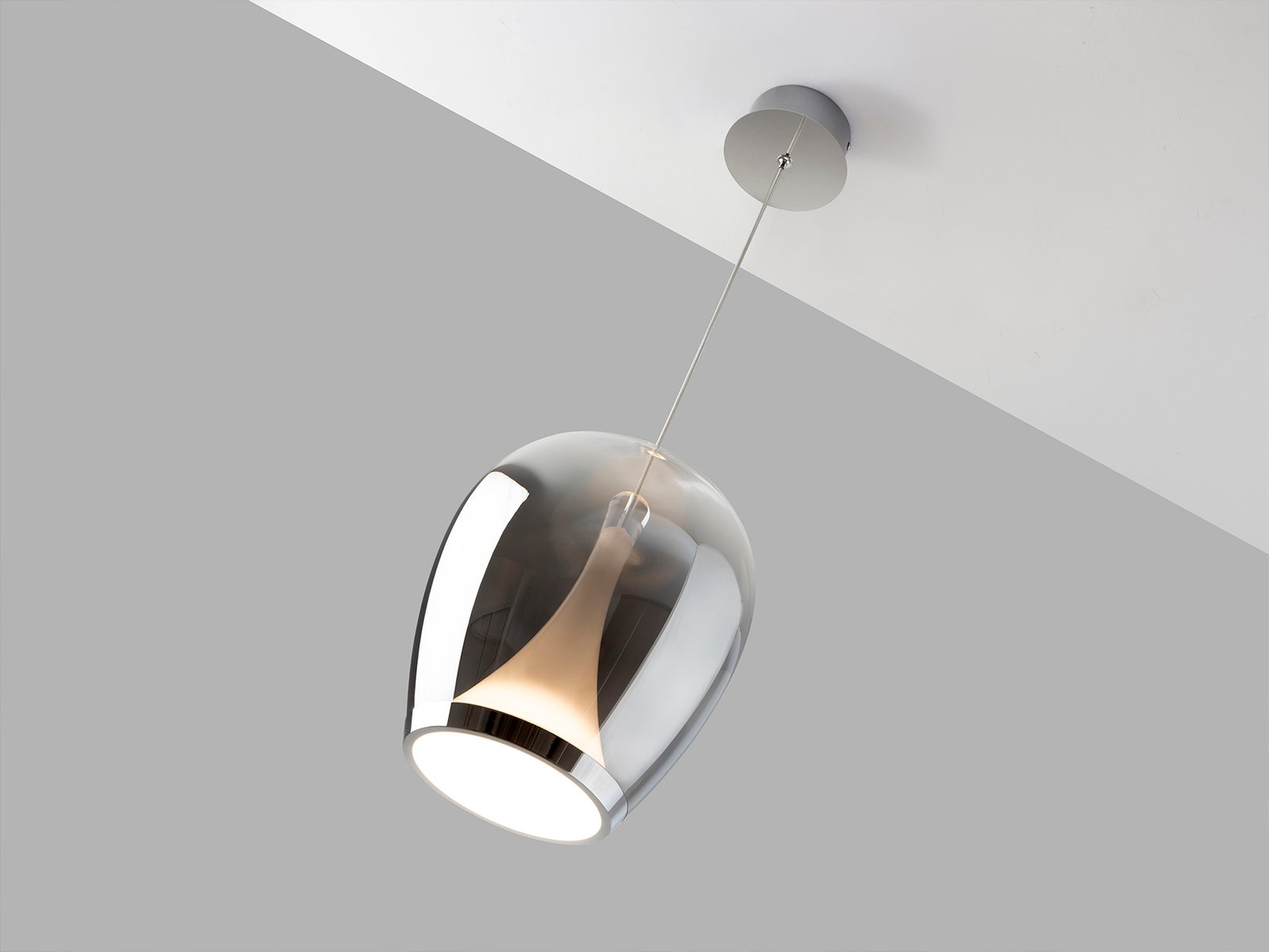 SUSPIRO- LAMPARA CROMO/SMOKY D25 - Imagen 5